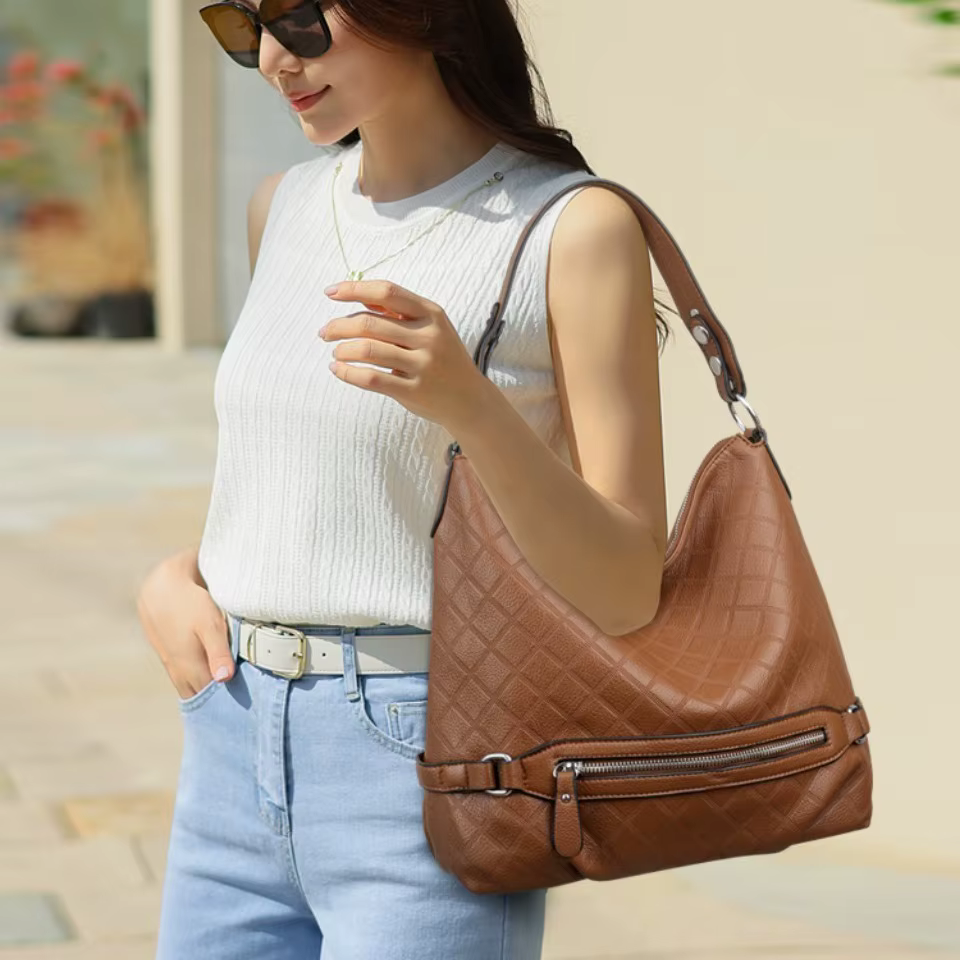 Véritable marque de haute qualité en cuir fourre-tout décontracté sacs à main de luxe femmes