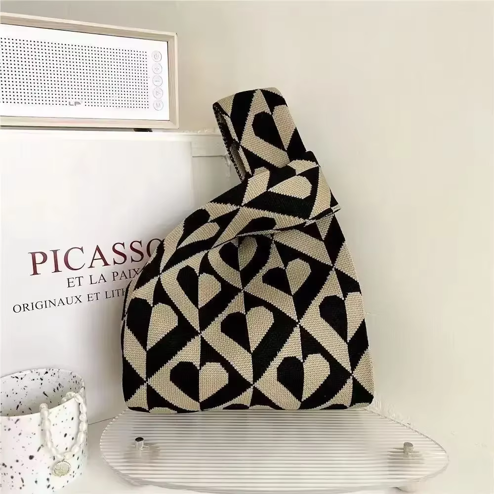 Sac à Main en Tricot de Grande Capacité