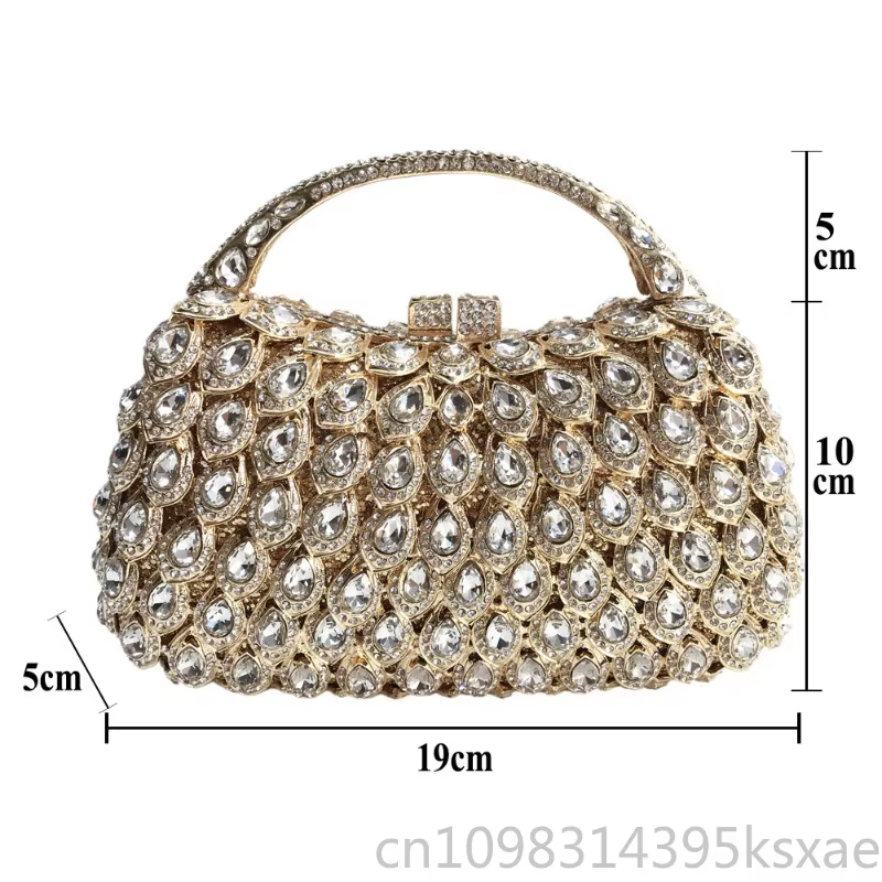 Pochette de soirée pour femme avec cristaux