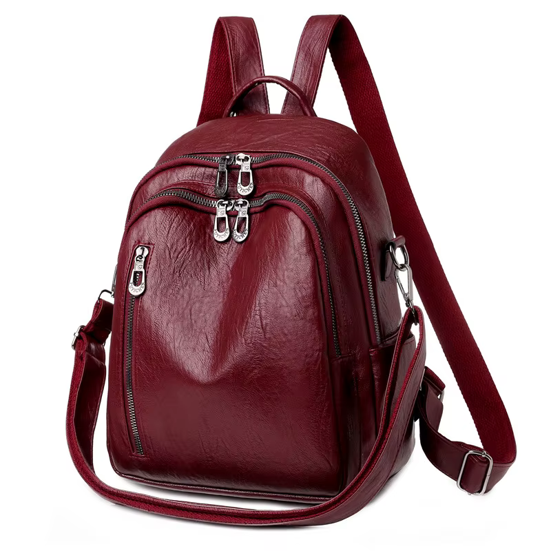 Sac à dos en cuir souple pour femme