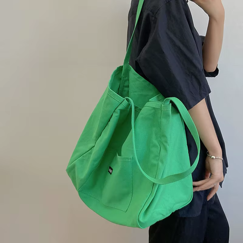 Sac en toile de haute qualité réutilisable Shopping sac à bandoulière femmes Simple décontracté usage quotidien sac à