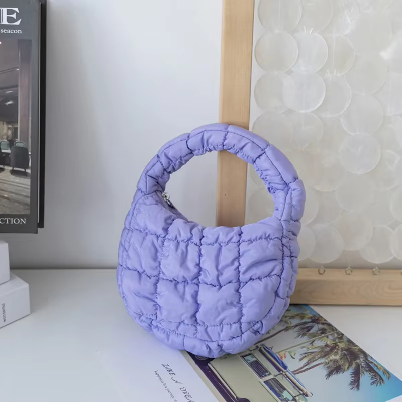 Mini sac fourre-tout bouffant matelassé