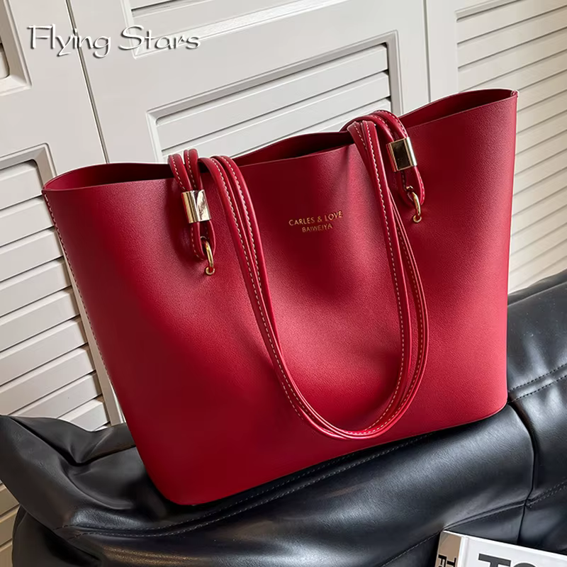 Sac à bandoulière rouge en cuir PU