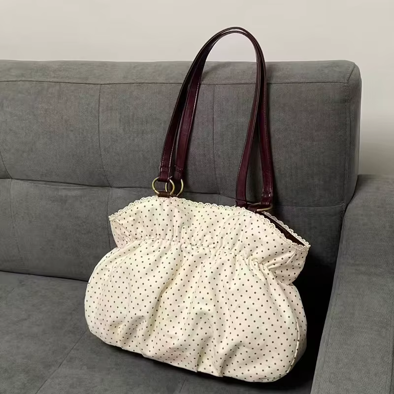 Sac fourre-tout à motif de pois pour femmes