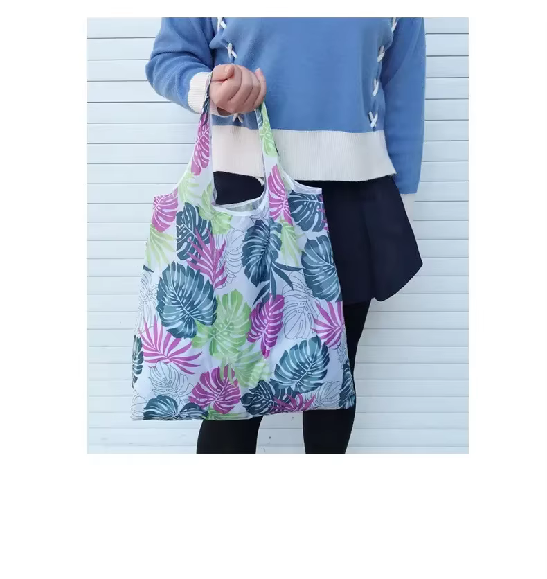 2024 femmes fourre-tout sac à provisions fleur impression pliable réutilisable écologique Shopper sacs