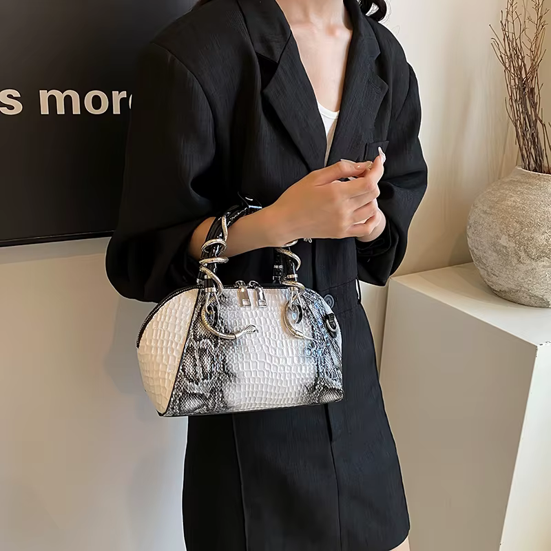Sac de luxe femme sacs à poignée supérieure 2024 MOODS-Sac à bandoulière motif crocodile