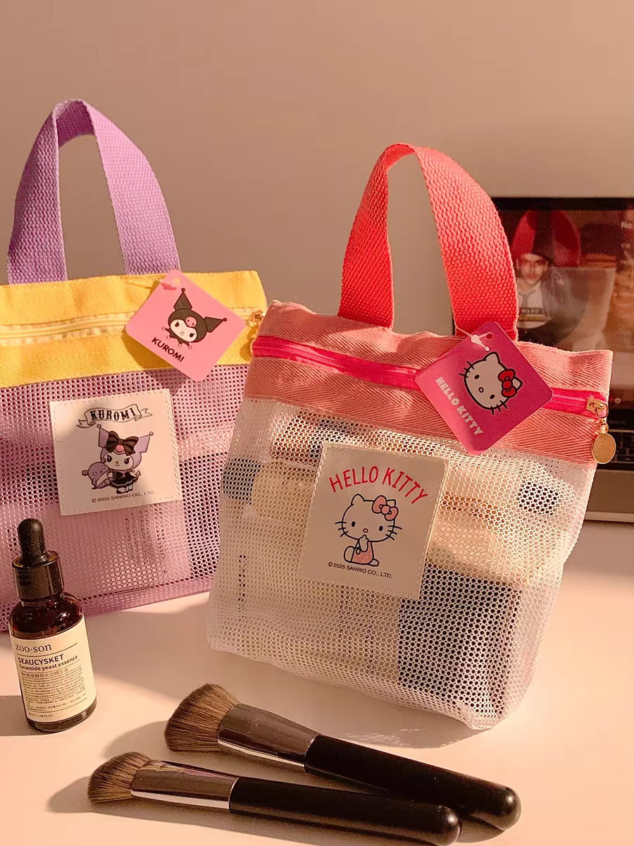 Sac à main en maille sous licence Sanrio - Hello Kitty My Melody Kuromi Pochacco