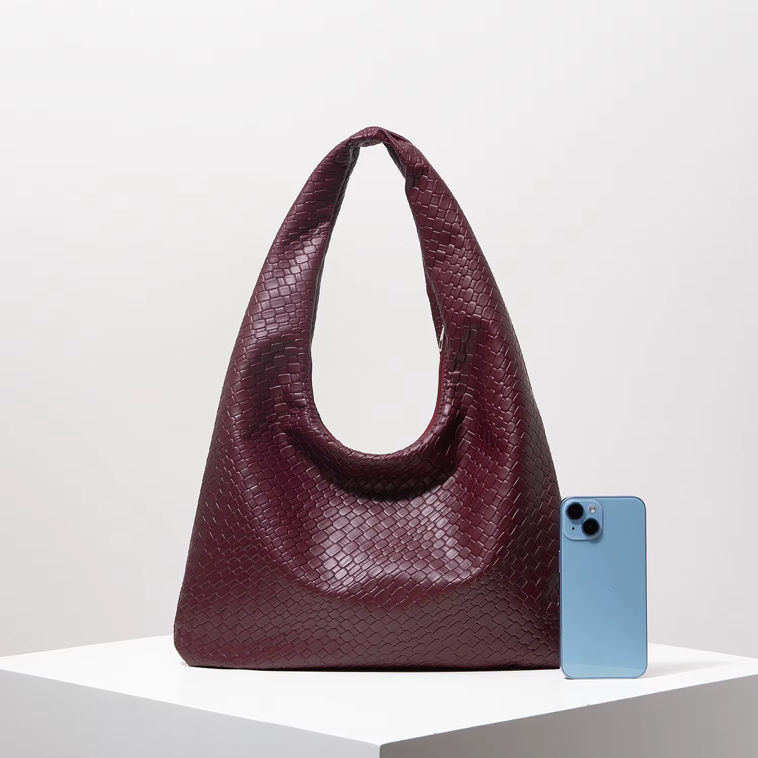 Sac à bandoulière vintage en similicuir tressé