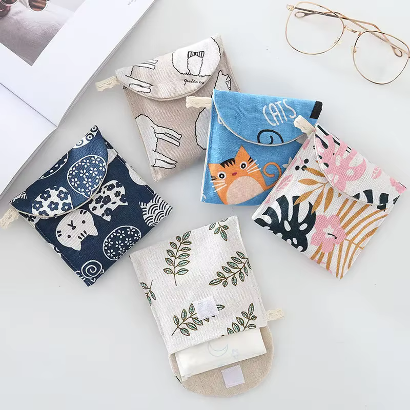 Sac de rangement de serviettes hygiéniques pour femmes et filles