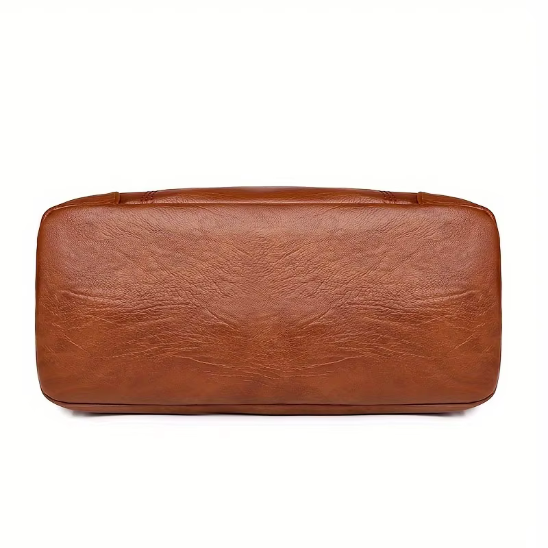 Sac bandoulière en cuir de style vintage avec compartiments multi-couches
