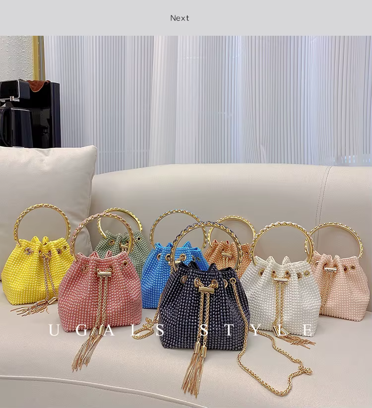 Sac seau diamant en Satin pour femmes