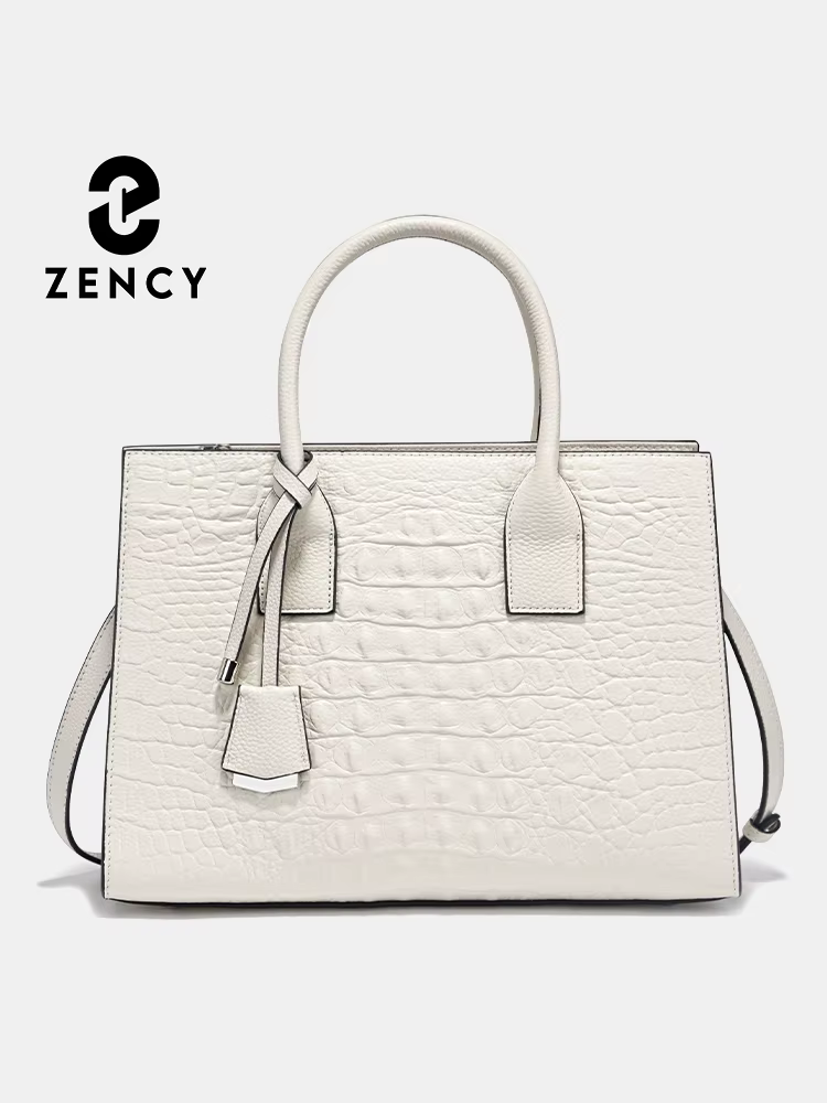 Sac fourre-tout spacieux Zency pour femme en cuir véritable de vachette
