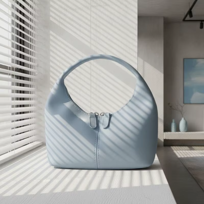 Mini sac hobo en cuir PU avec poignée supérieure et fermeture éclair