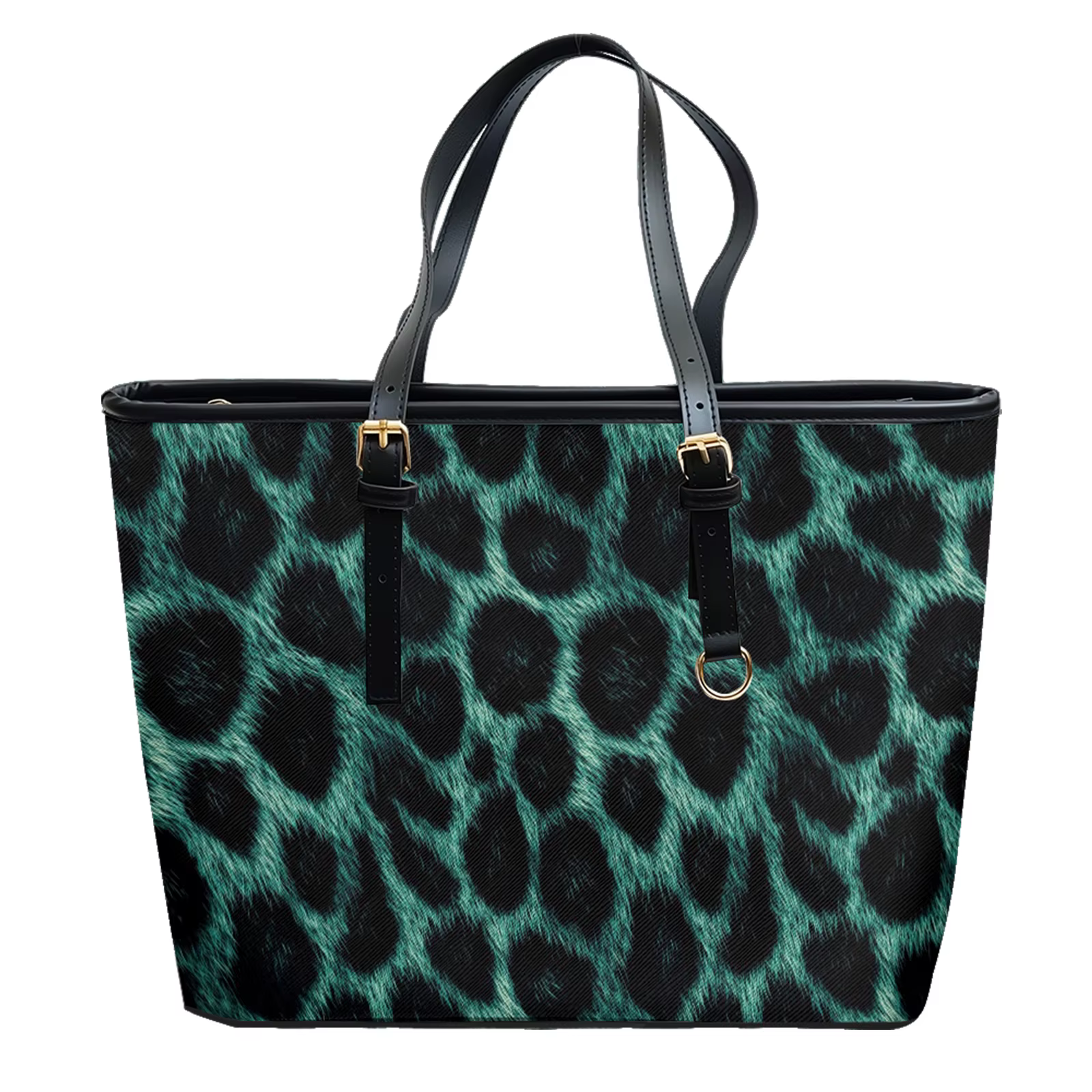 Sac à bandoulière en cuir Oxford PVC imprimé multicolore en fourrure de léopard urbain