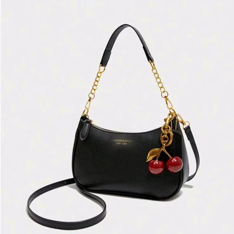Sac à bandoulière pendentif cerise pour femmes
