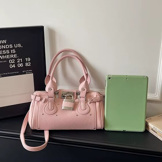 Sac à main rétro à boucle de verrouillage