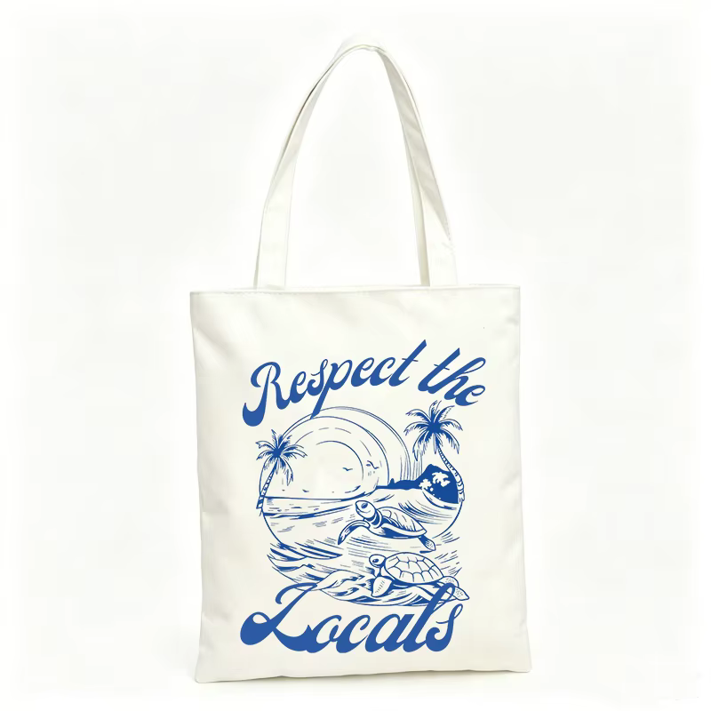 Sac fourre-tout en toile pour femme avec motif naturel