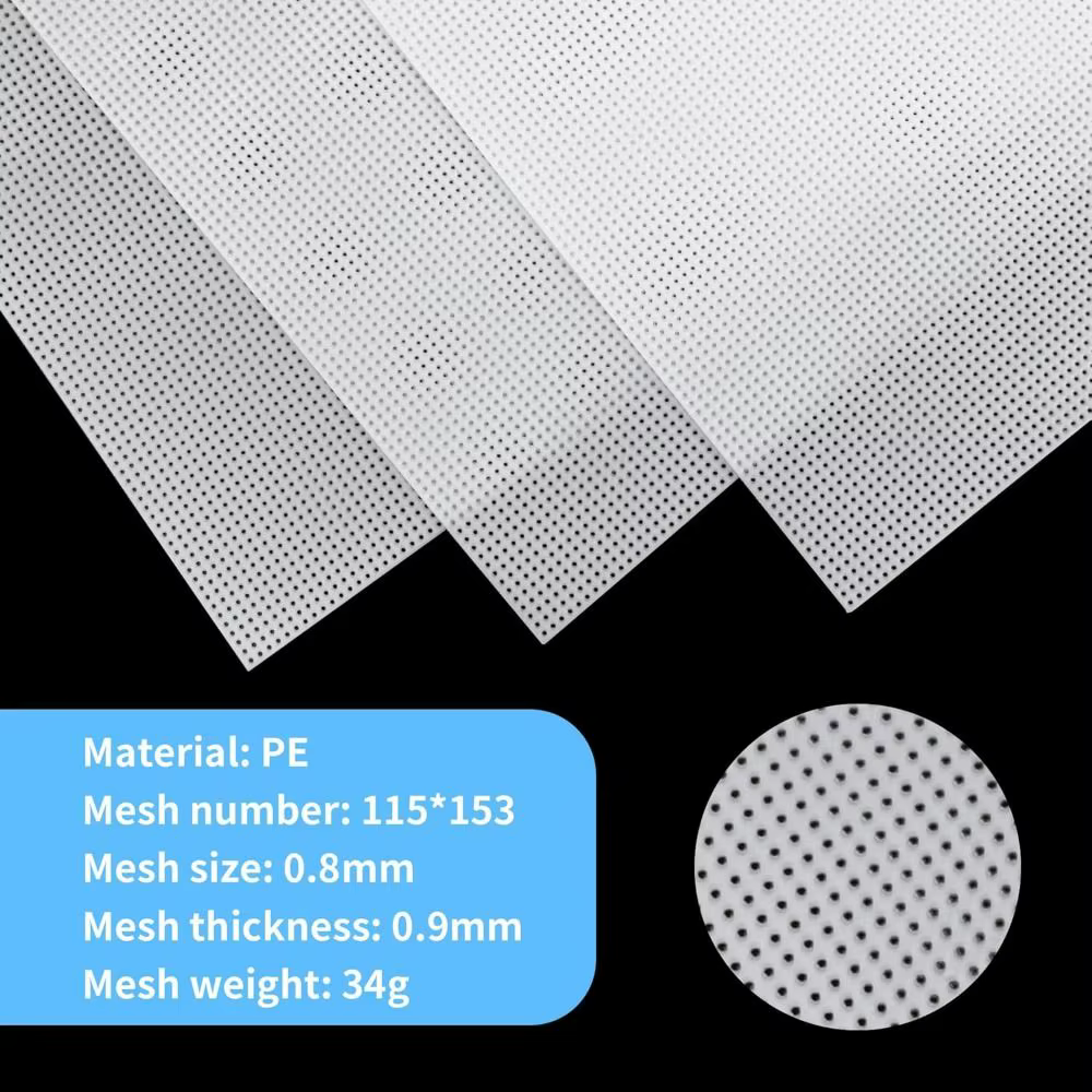 Bricolage artisanat 14CT sac maille grille blanc noir plastique