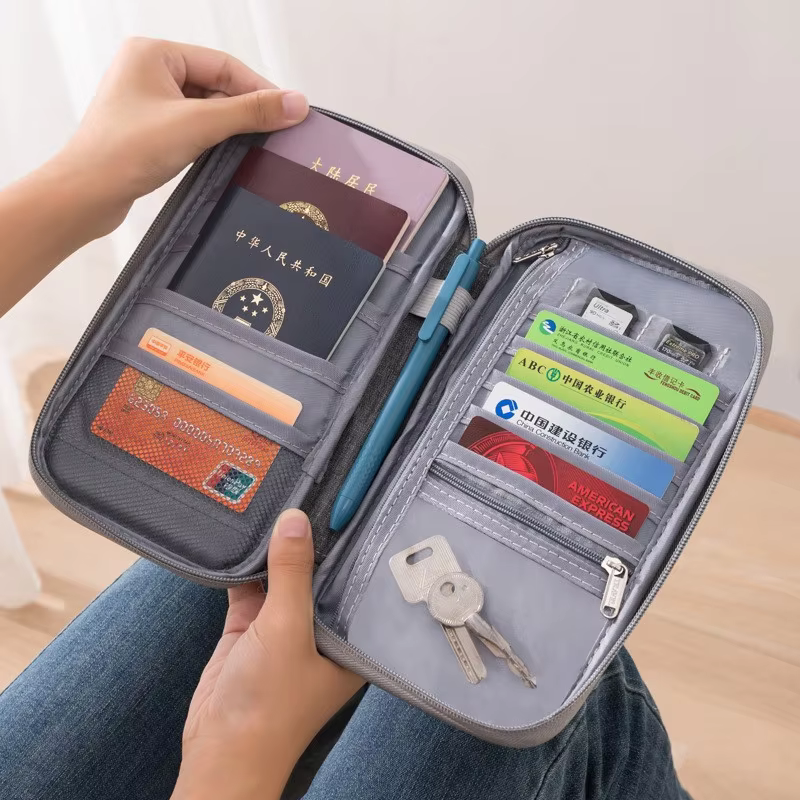 Organisateur de documents de voyage-porte-passeport étanche avec blocage RFID