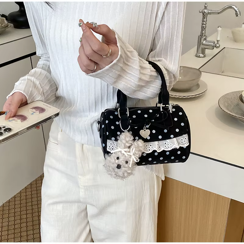 Sac bandoulière Lolita à pois pour femme