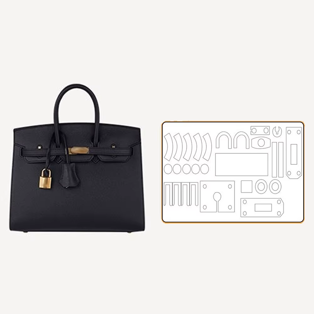 Lot de 2 films protecteurs métalliques pour sacs Birkin 25