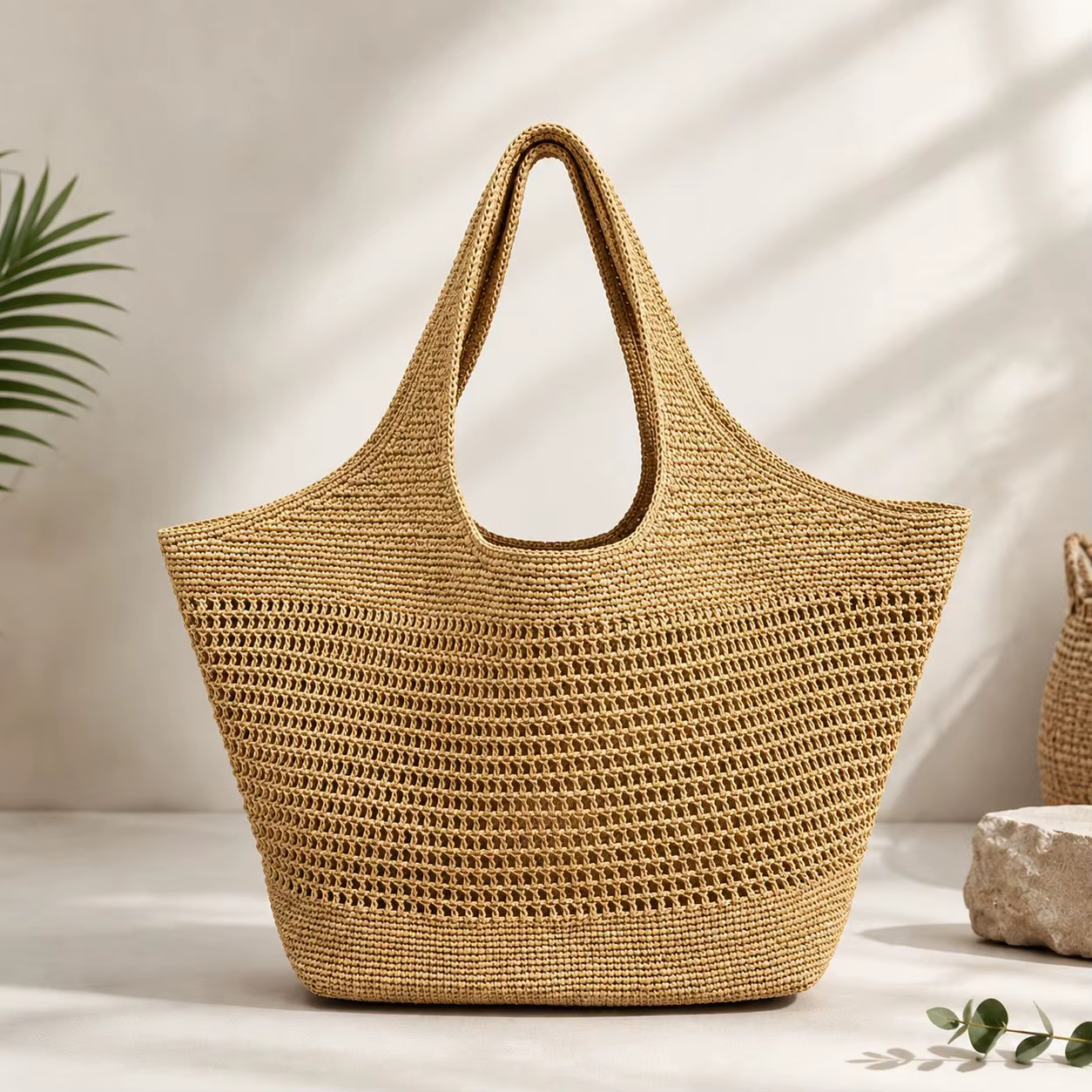 Sac fourre-tout en herbe Lefebre tissé à la main