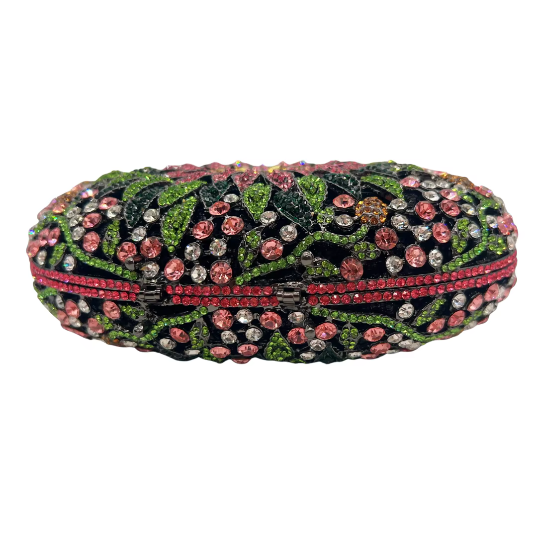 Pochette de soirée à imprimé floral artistique