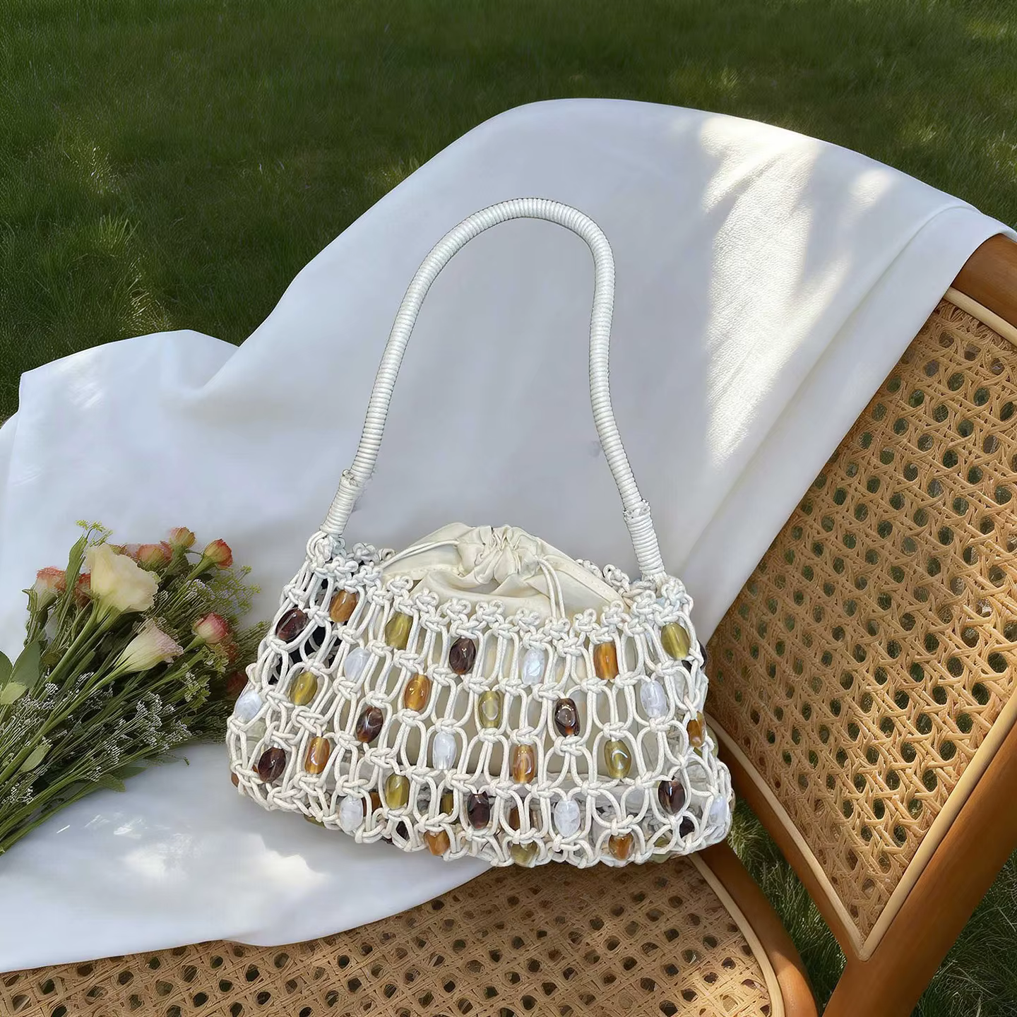 Sac à bandoulière bohème tissé à la main pour femme