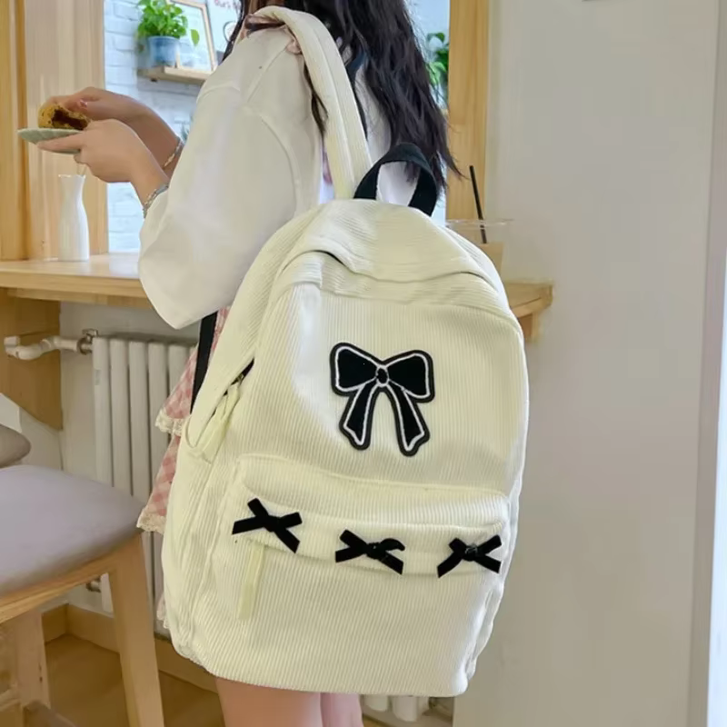 Sacs à dos esthétiques à nœud papillon mignons