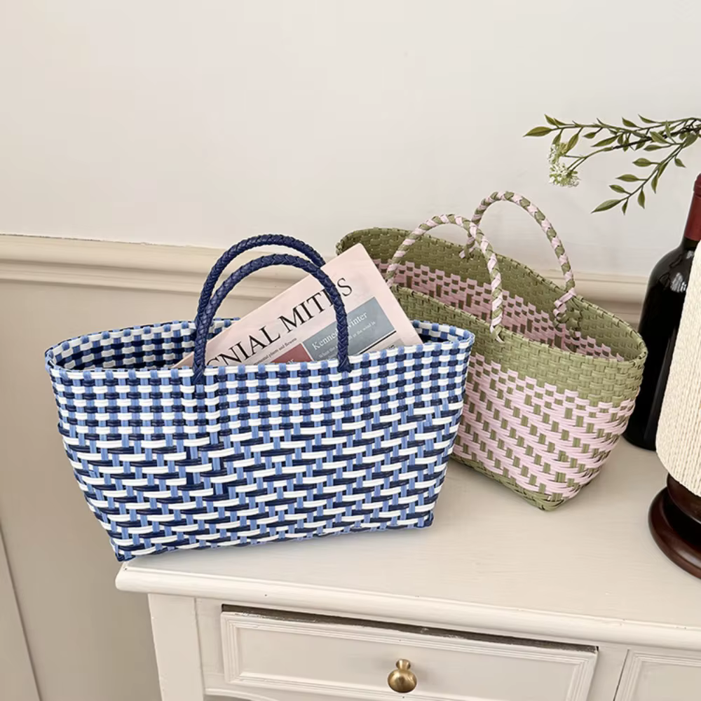 Sac à main en PVC tressé mignon
