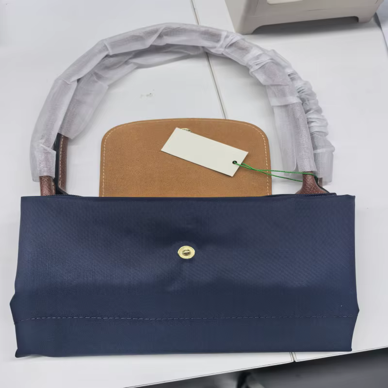 Sac à main pliable classique en nylon, sac à main pour femme avec broderie