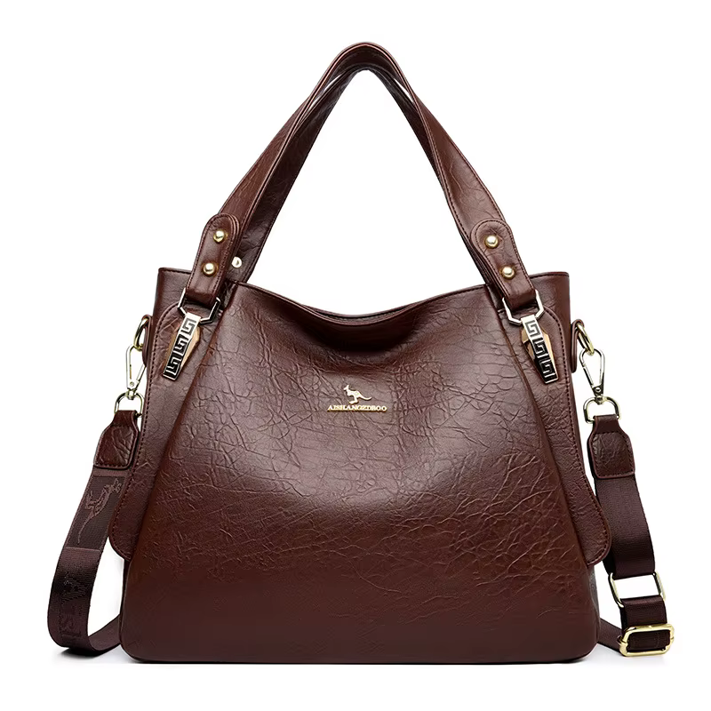 Soldes de printemps : Sac à main fourre-tout en cuir souple grande capacité pour femme