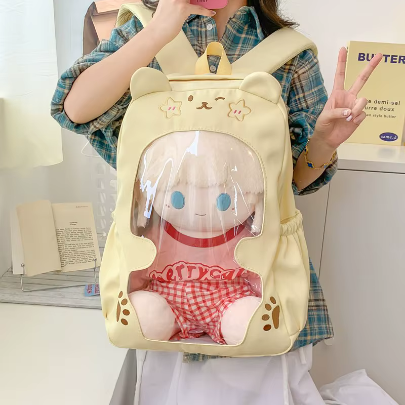 Adolescentes Ita sac étudiant Mochila école sac à dos Transparent mignon Kawaii dessin animé Mochilas haute capacité sacs pour femme