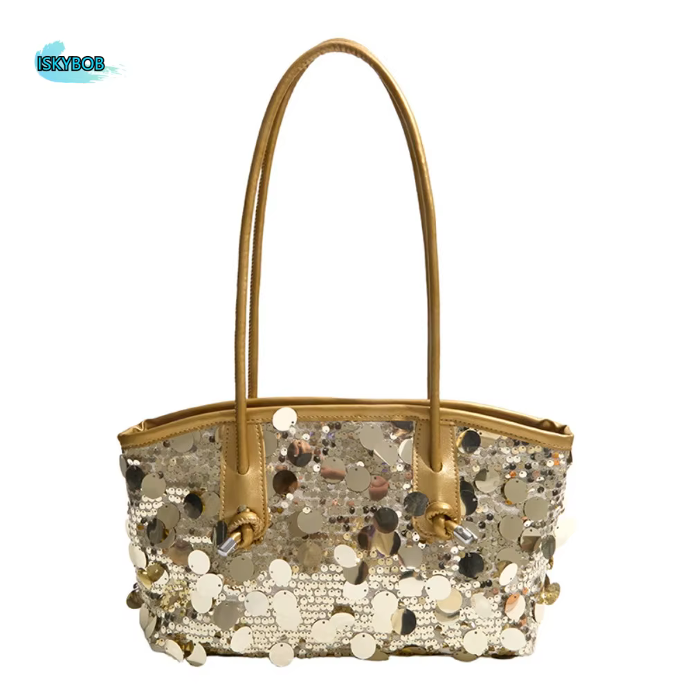 Sac fourre-tout décontracté brillant à sequins