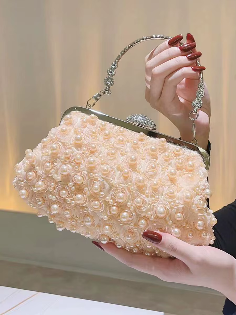 Sac à main de soirée perlé pour femme