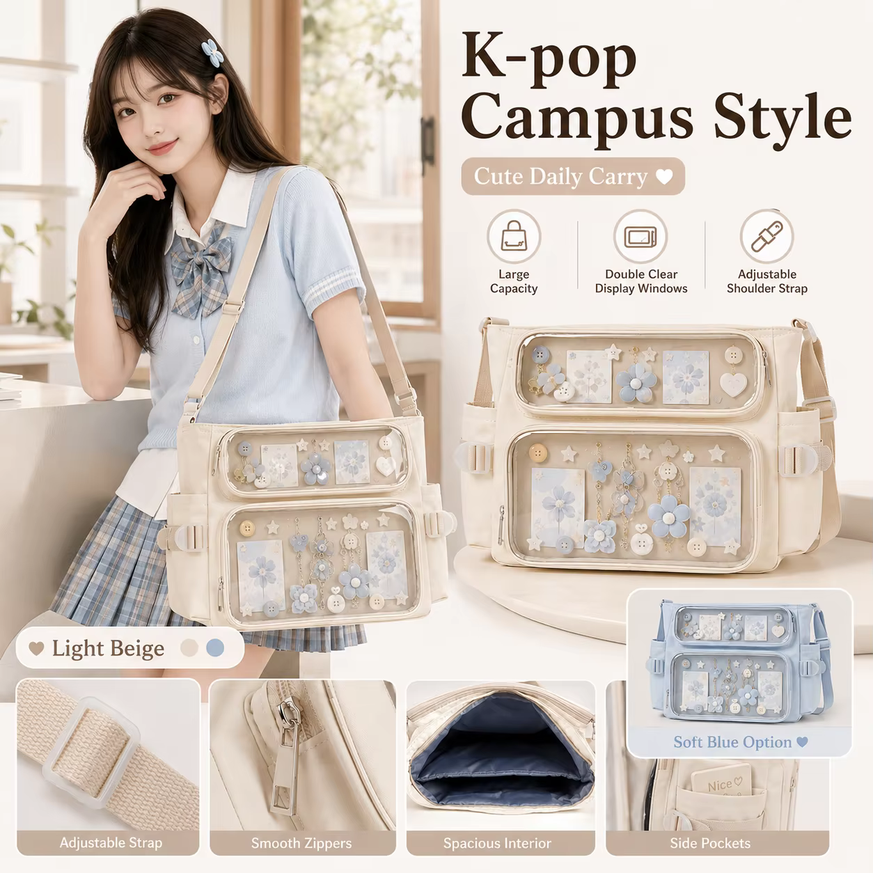 Sac Ita avec insert de fond transparent Buylor pour femme