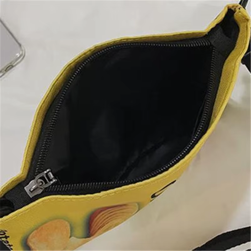 Potato Chip Snack Pattern Crossbody Bag