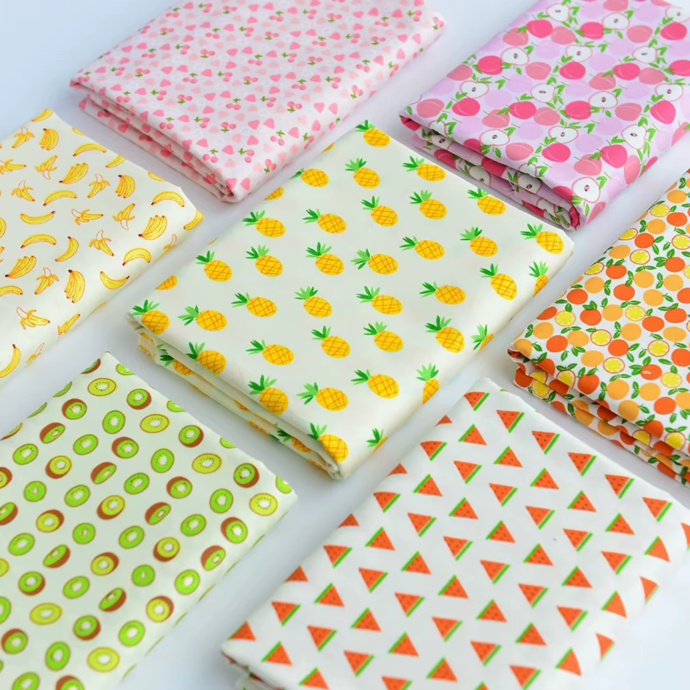 Tissu en coton imprimé fruits 100% coton
