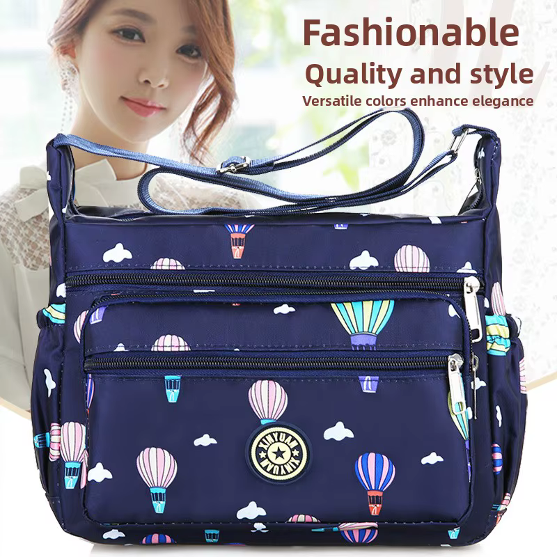 Sac à bandoulière en tissu Oxford Floral de grande capacité