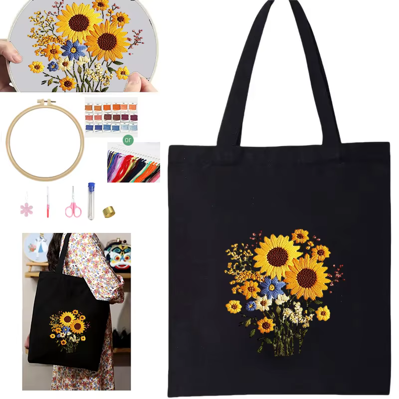 Kit de sacs brodés faits à la main pour débutants