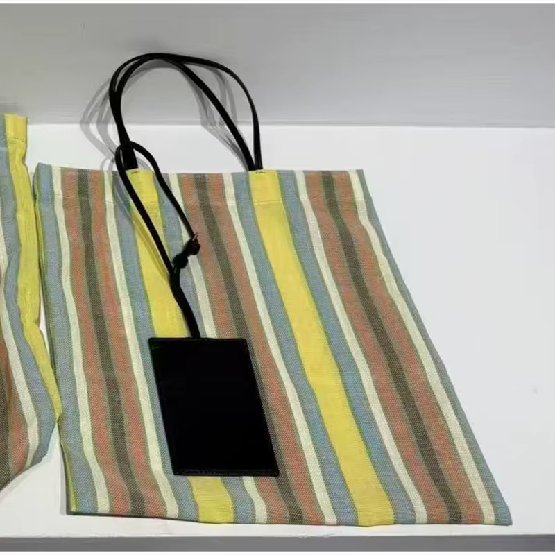 Sac fourre-tout rayé arc-en-ciel Y2K