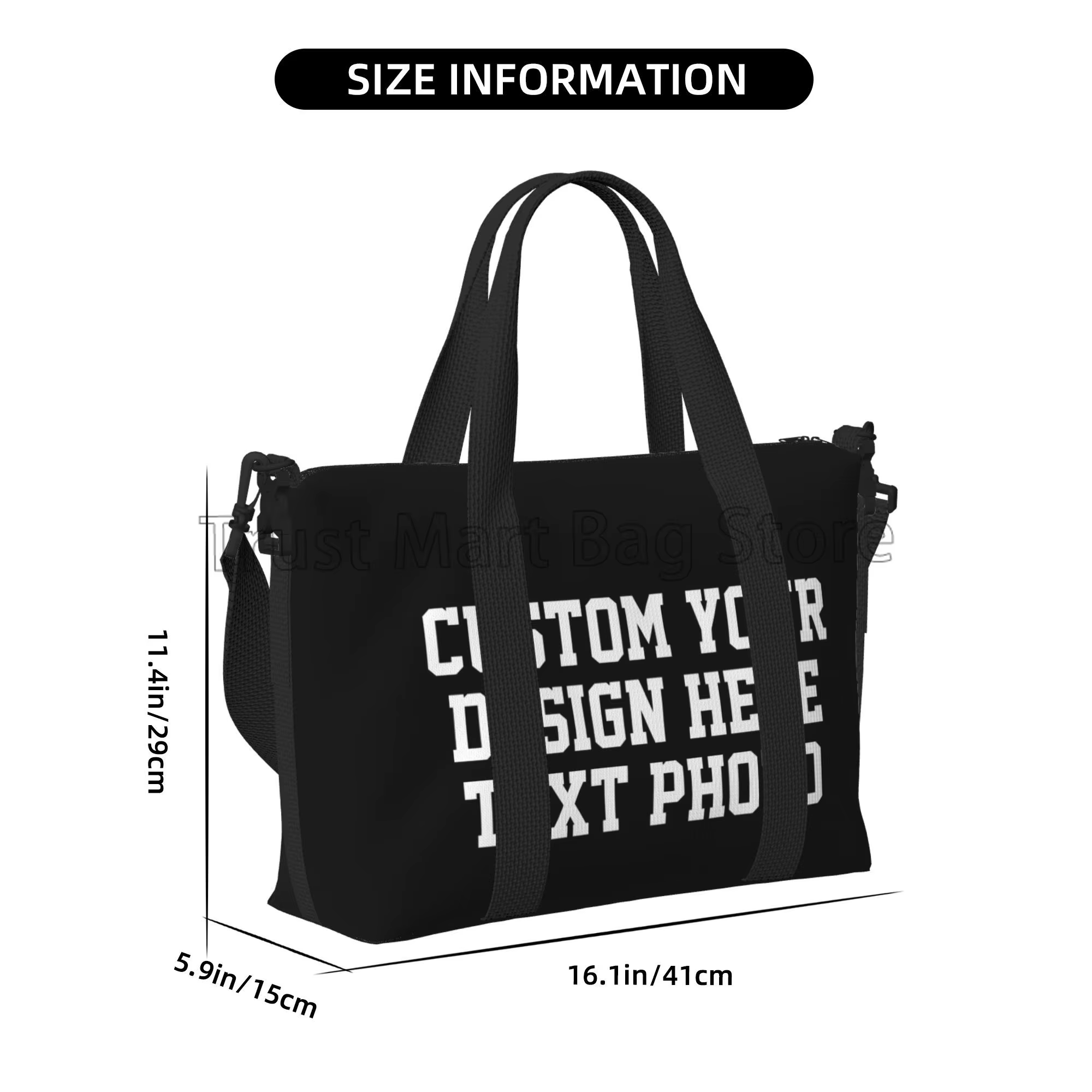 Personnalisez votre conception texte Photo impression sacs de sport personnalisé Durable week-end sac de nuit pour femmes hommes voyage sac de bagage