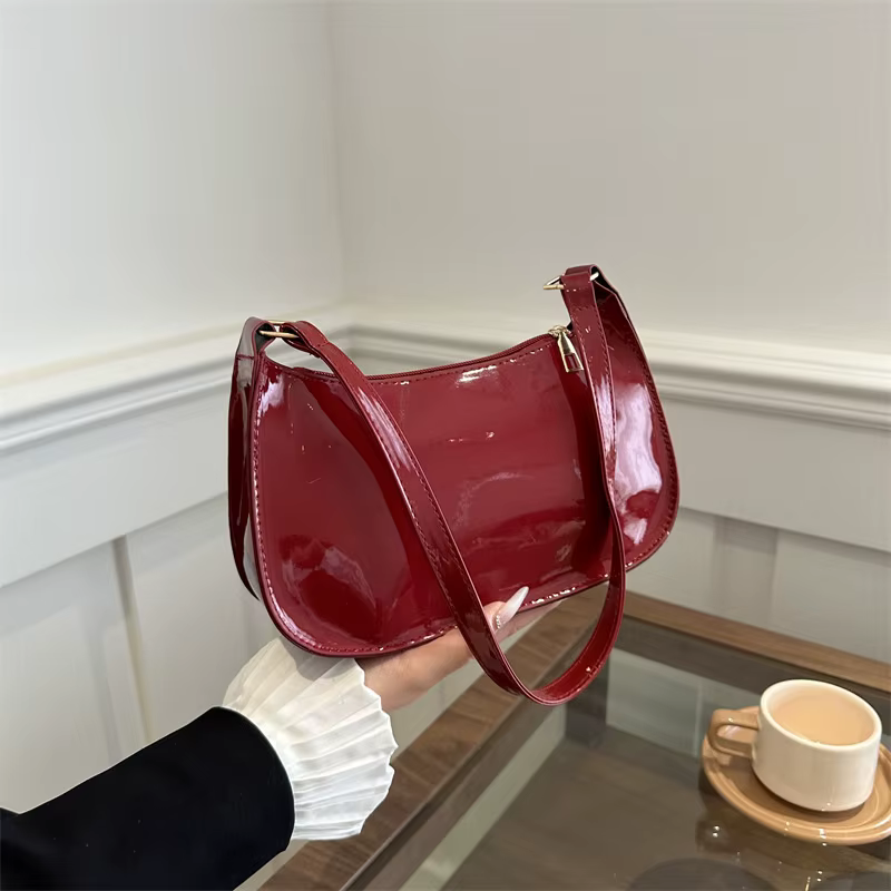 Sac à bandoulière de couleur unie pour femmes
