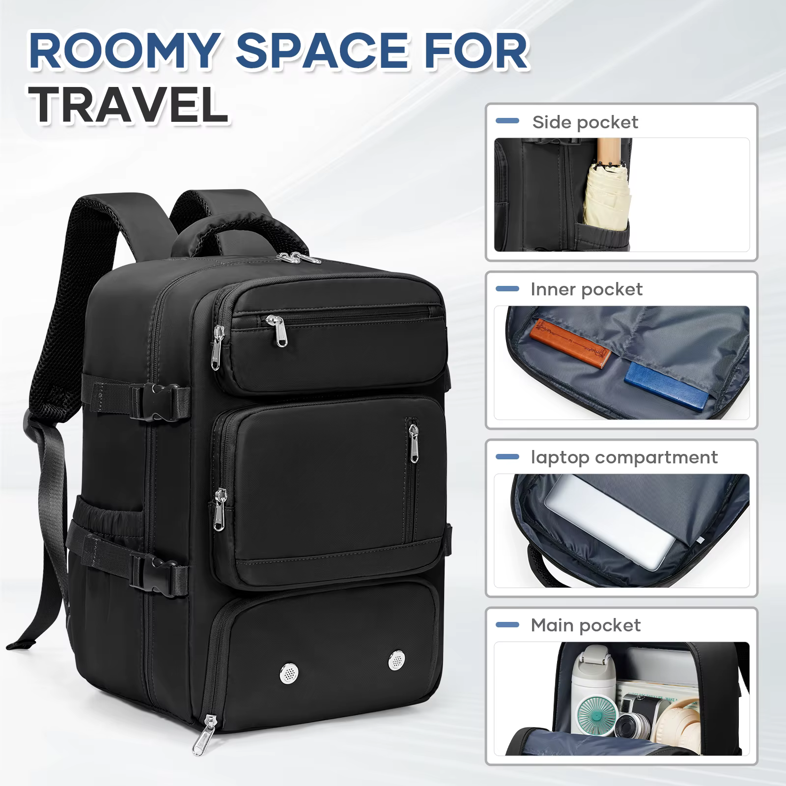 Sac à dos de voyage sac de cabine d'avion sac à dos Ryanair 40x20x25 bagages pochette d'ordinateur antivol hommes femmes sac pour sport Trekking