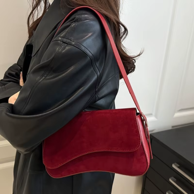Sac à bandoulière en cuir PU pour femmes