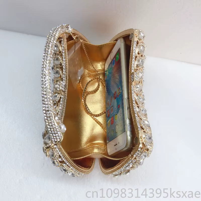 Pochette de soirée pour femme avec cristaux