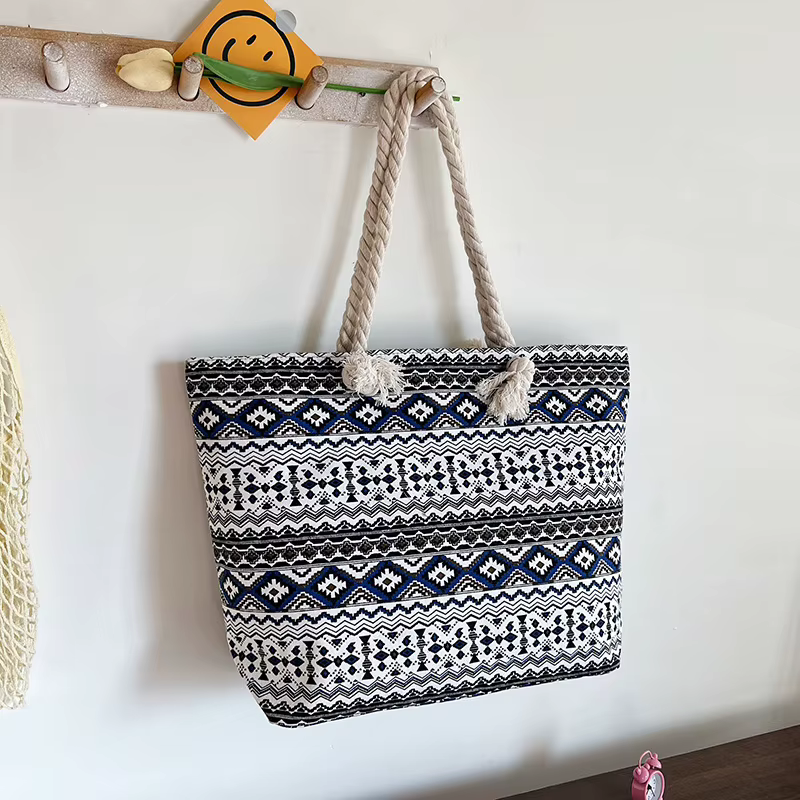 Sac à Main en Toile à Motifs Imprimés pour Femme