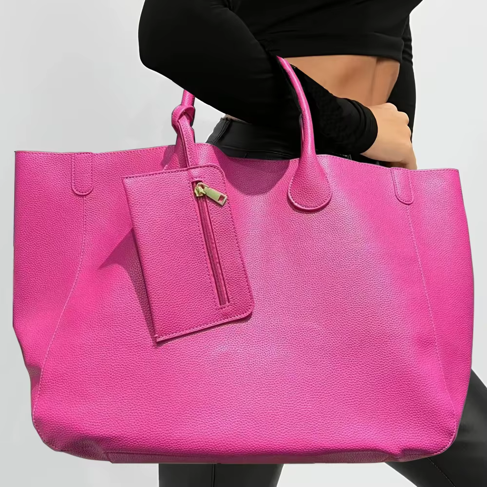 Sac à main surdimensionné en cuir végétalien pour femme