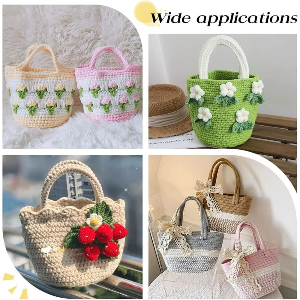 Accessoires pour sacs à main : Tissu maillé en plastique durable noir et blanc