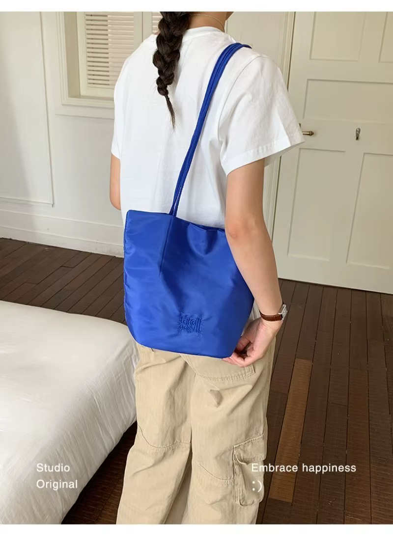 Sac fourre-tout mini en nylon uni décontracté pour femme